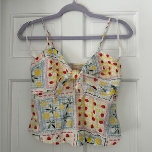 NWT Monteau TJ Maxx Fruity Summer Picnic Tank Top in Size Small